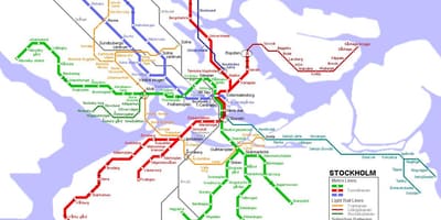 سویڈن tunnelbana نقشہ
